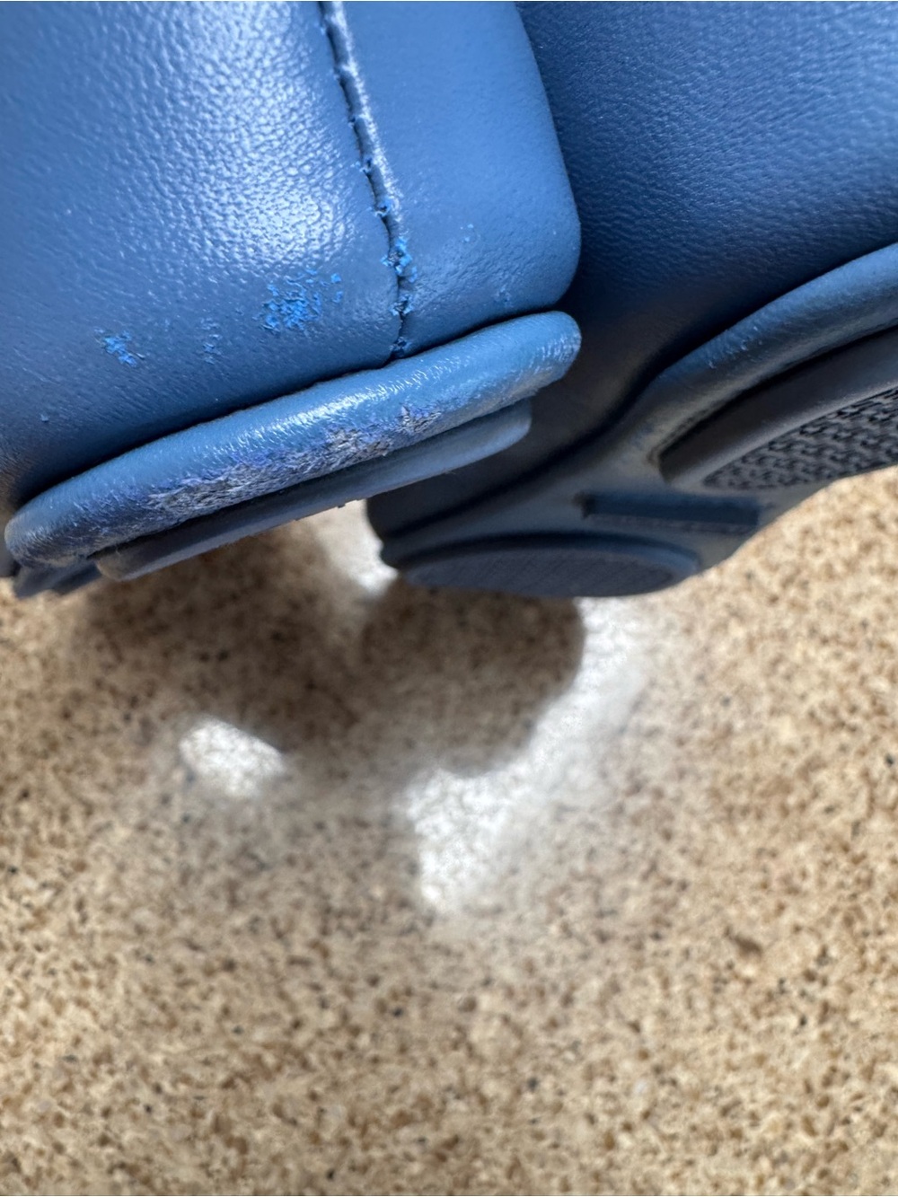 Tory Burch Blue Leather Logo Ballet Flats - Picture 9 of 16